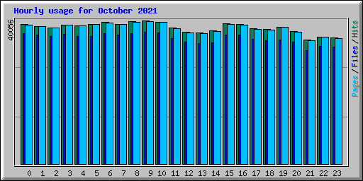 Hourly usage for October 2021