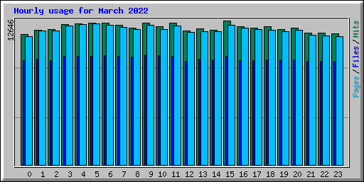 Hourly usage for March 2022