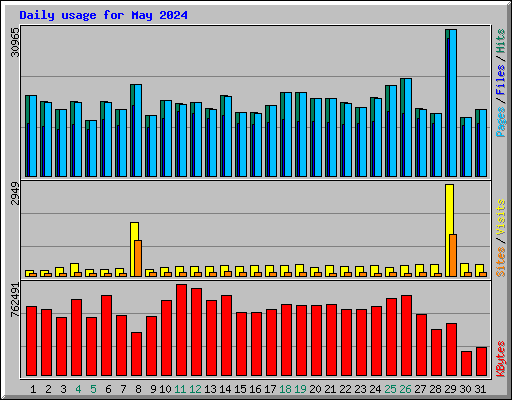 Daily usage for May 2024