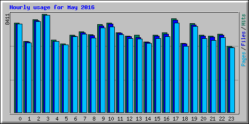 Hourly usage for May 2016