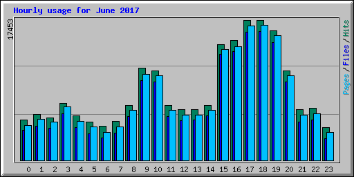 Hourly usage for June 2017