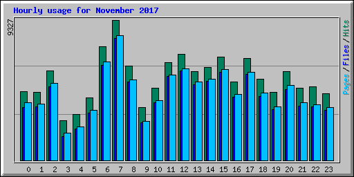 Hourly usage for November 2017