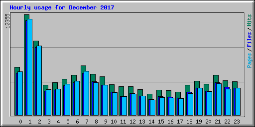 Hourly usage for December 2017