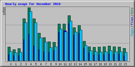 Hourly usage for December 2018