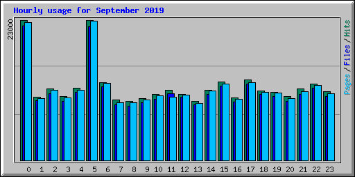 Hourly usage for September 2019