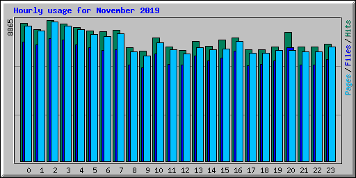 Hourly usage for November 2019