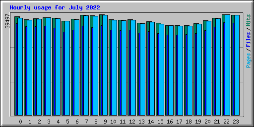 Hourly usage for July 2022