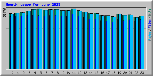 Hourly usage for June 2023